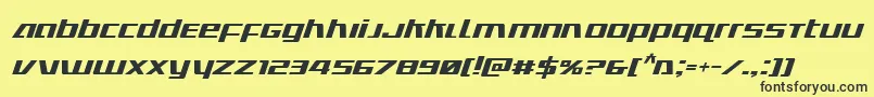 Ultramarinesital Font – Black Fonts on Yellow Background