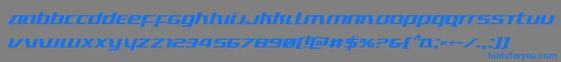 Ultramarinesital Font – Blue Fonts on Gray Background