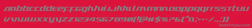 Ultramarinesital Font – Gray Fonts on Red Background