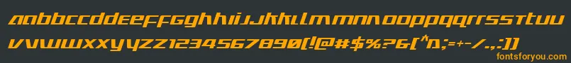 Ultramarinesital Font – Orange Fonts on Black Background