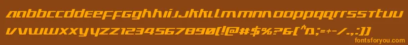 Ultramarinesital Font – Orange Fonts on Brown Background