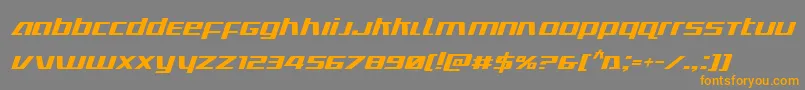 Ultramarinesital Font – Orange Fonts on Gray Background