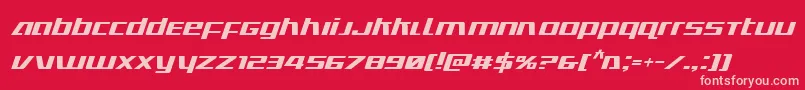 Ultramarinesital Font – Pink Fonts on Red Background