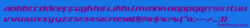 Ultramarinesital Font – Purple Fonts on Blue Background