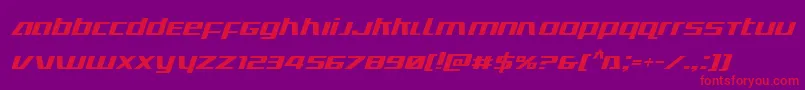 Шрифт Ultramarinesital – красные шрифты на фиолетовом фоне