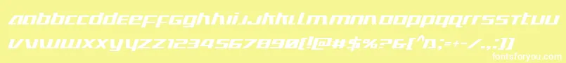 Ultramarinesital Font – White Fonts on Yellow Background