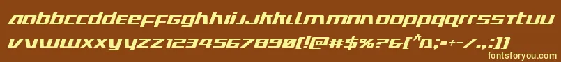 Ultramarinesital Font – Yellow Fonts on Brown Background