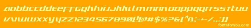 Шрифт Ultramarinesital – жёлтые шрифты на оранжевом фоне