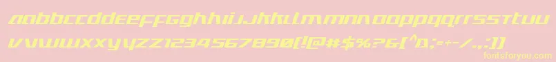 Ultramarinesital Font – Yellow Fonts on Pink Background