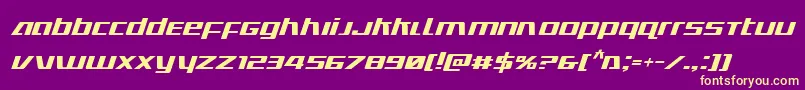 Ultramarinesital Font – Yellow Fonts on Purple Background