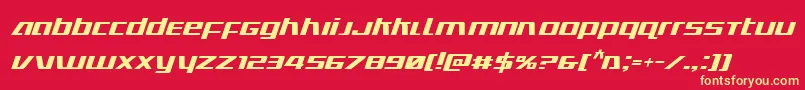 Ultramarinesital Font – Yellow Fonts on Red Background