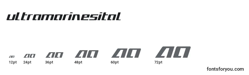 Ultramarinesital Font Sizes