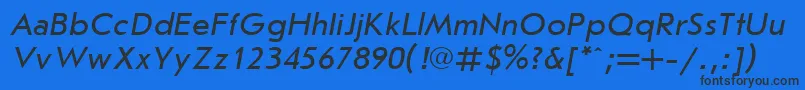 Jrs56C Font – Black Fonts on Blue Background