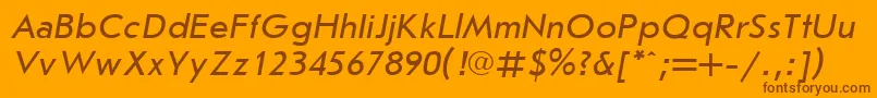 Jrs56C Font – Brown Fonts on Orange Background