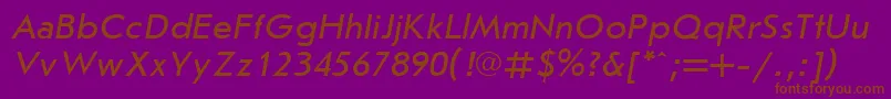 Jrs56C Font – Brown Fonts on Purple Background