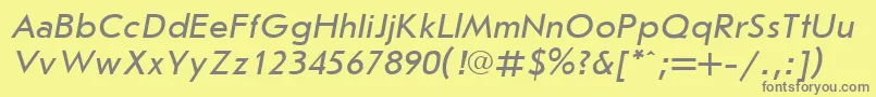 Jrs56C Font – Gray Fonts on Yellow Background
