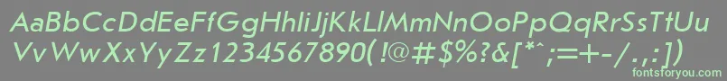 Jrs56C Font – Green Fonts on Gray Background