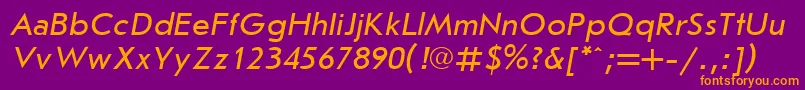 Jrs56C Font – Orange Fonts on Purple Background