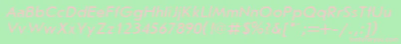 Jrs56C Font – Pink Fonts on Green Background