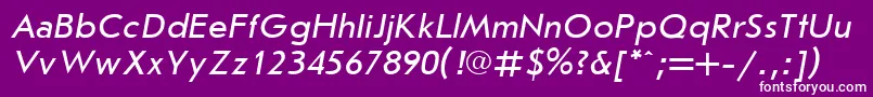 Jrs56C Font – White Fonts on Purple Background