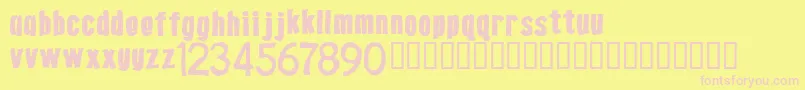 Gasoline Font – Pink Fonts on Yellow Background