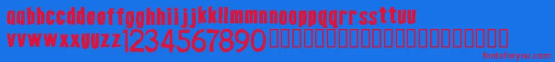 Gasoline Font – Red Fonts on Blue Background