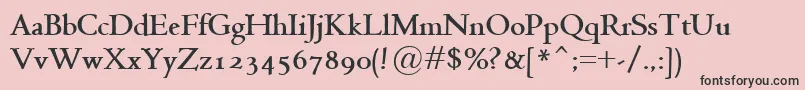 JensonClassicoBold Font – Black Fonts on Pink Background