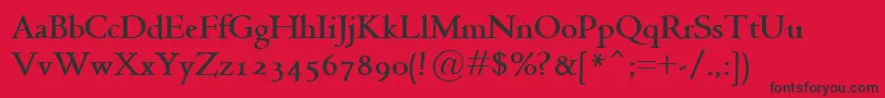 JensonClassicoBold Font – Black Fonts on Red Background