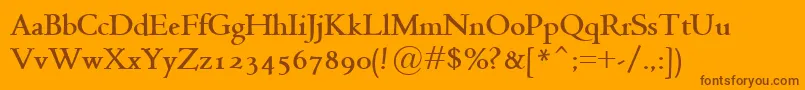 JensonClassicoBold Font – Brown Fonts on Orange Background