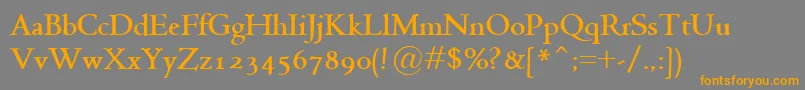 JensonClassicoBold Font – Orange Fonts on Gray Background