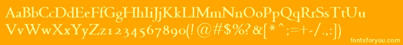 JensonClassicoBold Font – Yellow Fonts on Orange Background