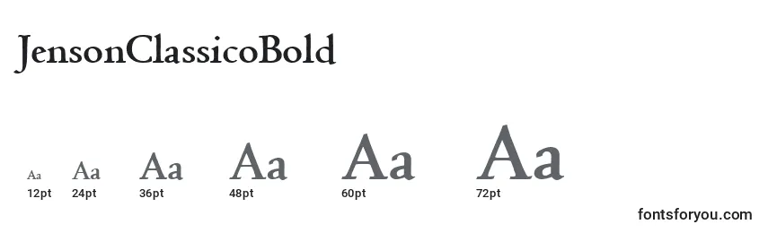 JensonClassicoBold Font Sizes