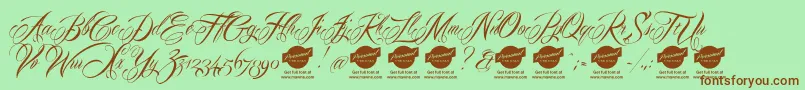 Mardiandemo Font – Brown Fonts on Green Background