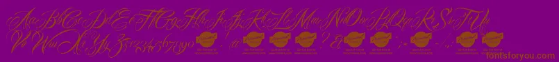 Mardiandemo Font – Brown Fonts on Purple Background