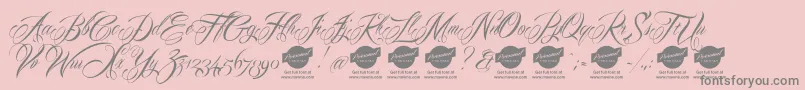 Mardiandemo Font – Gray Fonts on Pink Background