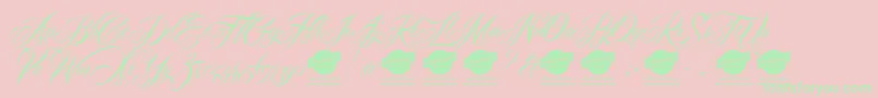 Шрифт Mardiandemo – зелёные шрифты на розовом фоне