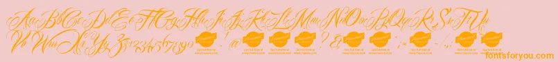 Mardiandemo Font – Orange Fonts on Pink Background