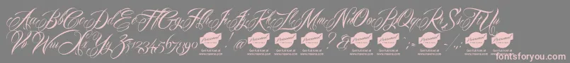 Mardiandemo Font – Pink Fonts on Gray Background