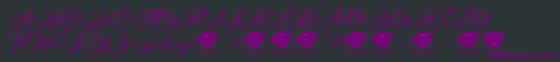 Шрифт Mardiandemo – фиолетовые шрифты на чёрном фоне