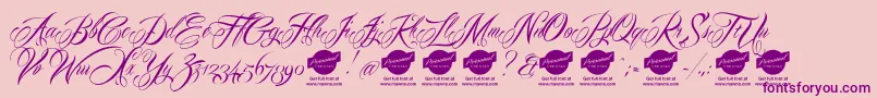 Шрифт Mardiandemo – фиолетовые шрифты на розовом фоне