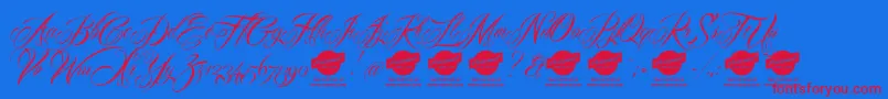 Mardiandemo-fontti – punaiset fontit sinisellä taustalla