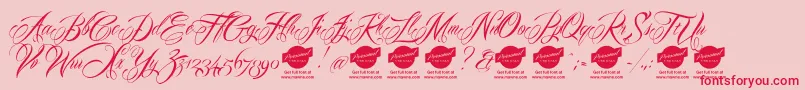 Mardiandemo Font – Red Fonts on Pink Background