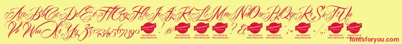 Mardiandemo Font – Red Fonts on Yellow Background
