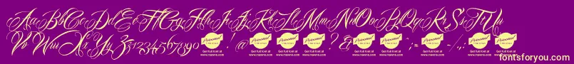 Mardiandemo Font – Yellow Fonts on Purple Background