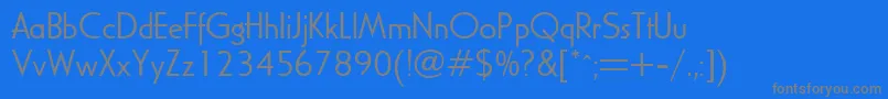 フォントOpcivetLight – 青い背景に灰色の文字