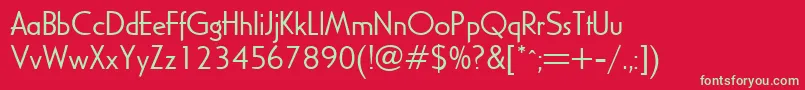 OpcivetLight Font – Green Fonts on Red Background