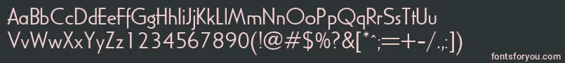 Czcionka OpcivetLight – różowe czcionki na czarnym tle