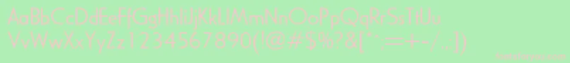 OpcivetLight Font – Pink Fonts on Green Background