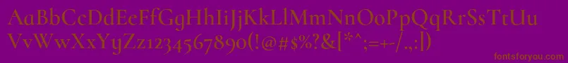 CormorantinfantSemi Font – Brown Fonts on Purple Background