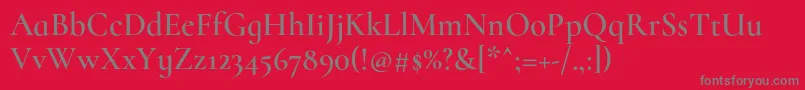 CormorantinfantSemi Font – Gray Fonts on Red Background